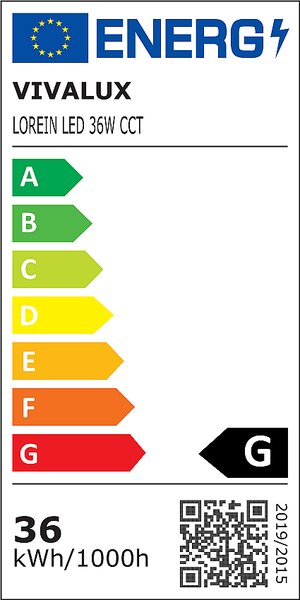 Плафон LOREIN LED, хром, 36W, 3000-6400K