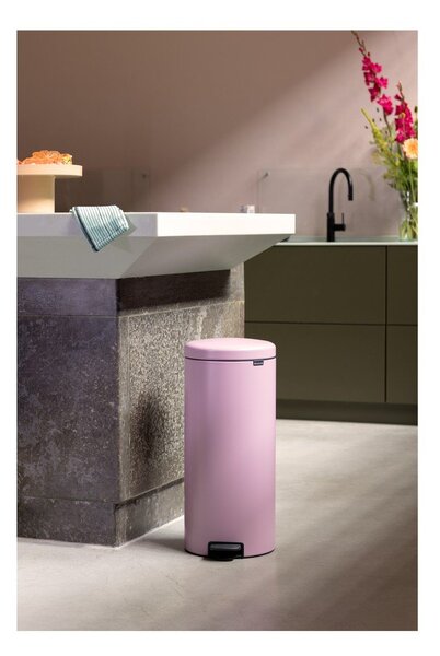 Розово стоманено кошче за боклук с педал 30 l NewIcon – Brabantia