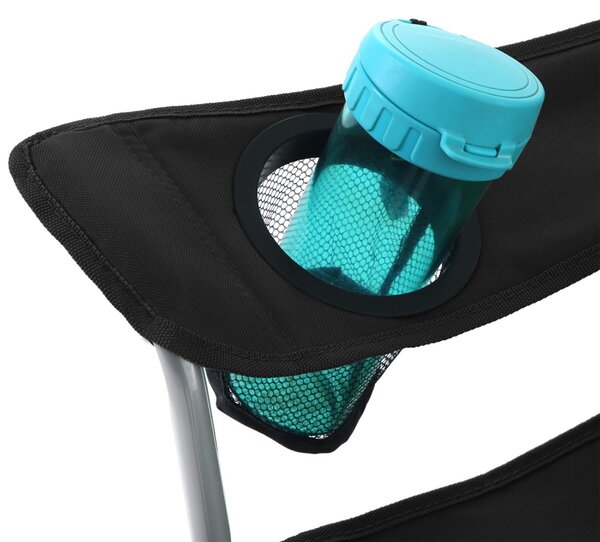 Къмпинг стол Songmics Черен 81x70x91 см