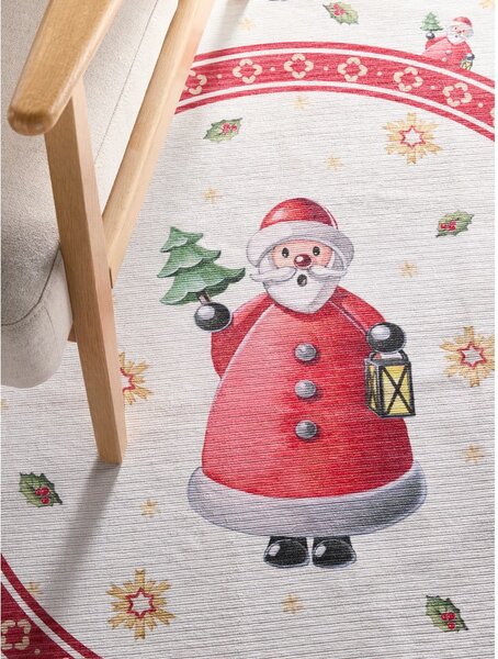 Червен кръгъл килим с коледен мотив ø 160 cm Toy's Delight Santa Claus – Villeroy&Boch