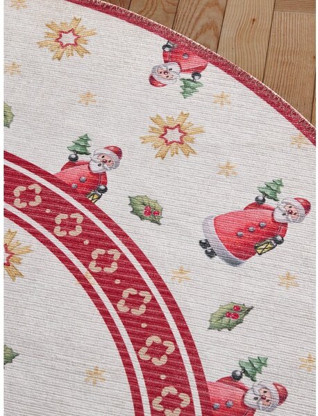 Червен кръгъл килим с коледен мотив ø 160 cm Toy's Delight Santa Claus – Villeroy&Boch