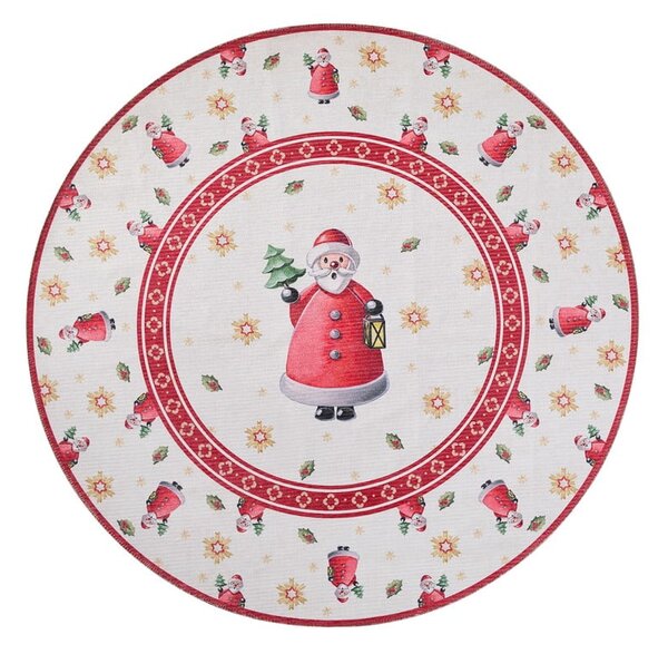 Червен кръгъл килим с коледен мотив ø 160 cm Toy's Delight Santa Claus – Villeroy&Boch