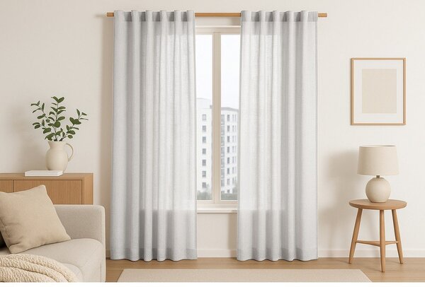 Бяло перде 140x270 cm Valeta – Restilo