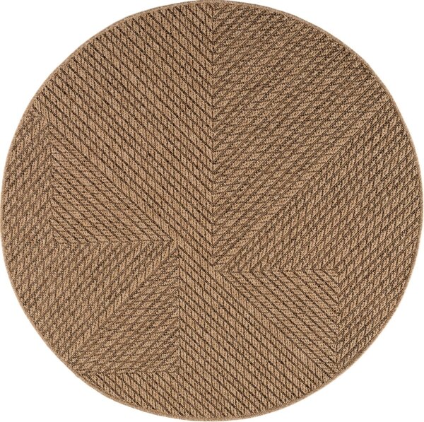 Кръгъл килим Timber V4, бежов, 200x200 см