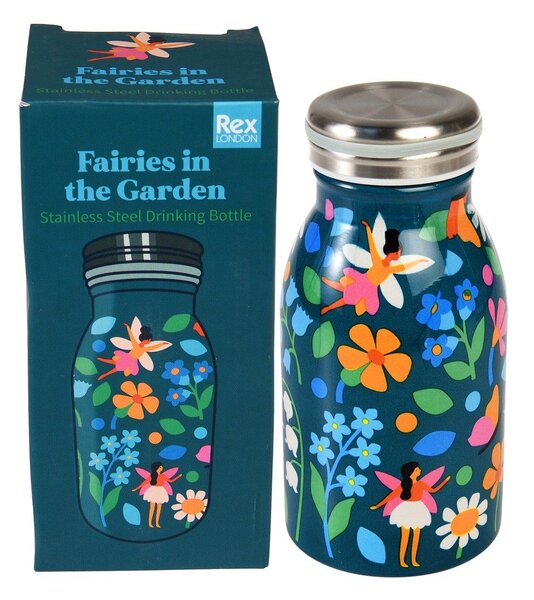 Синя детска бутилка от неръждаема стомана 250 ml Fairies in the Garden – Rex London