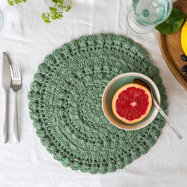 Подложка за хранене със смес от памук ø 35 cm Crochet – Rex London