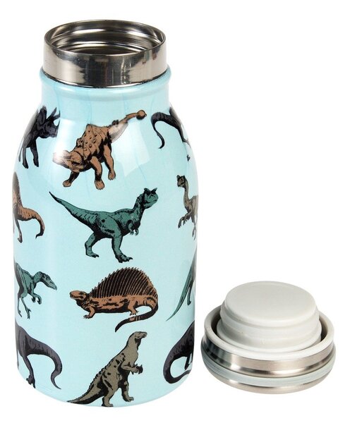 Светлосиня детска бутилка от неръждаема стомана 250 ml Prehistoric Land – Rex London