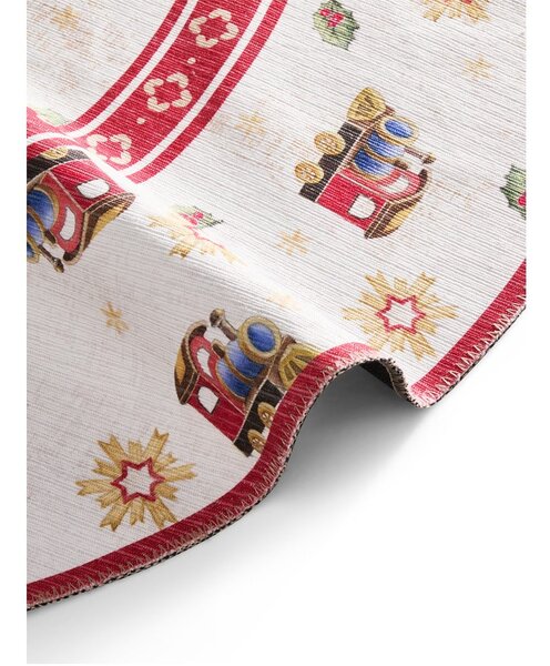 Червен кръгъл килим с коледен мотив ø 160 cm Toy's Delight Train – Villeroy&Boch