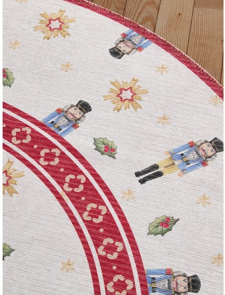 Червен кръгъл килим с коледен мотив ø 160 cm Toy's Delight Nutcracker – Villeroy&Boch