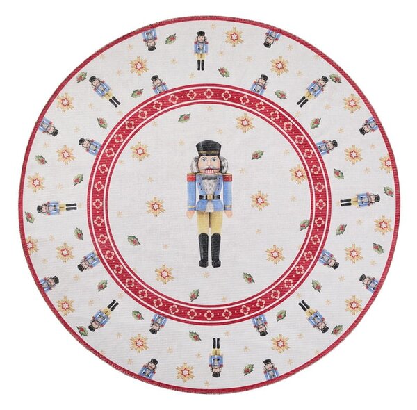 Червен кръгъл килим с коледен мотив ø 160 cm Toy's Delight Nutcracker – Villeroy&Boch
