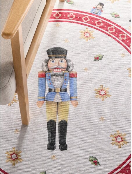 Червен кръгъл килим с коледен мотив ø 160 cm Toy's Delight Nutcracker – Villeroy&Boch
