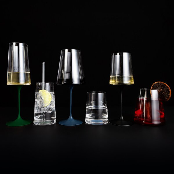 Комплект 2 бр кристални чаши за бяло вино Trebonn SplitGlass 2025122, 280 мл, Ø7.3x9 см, Модулна система, Син