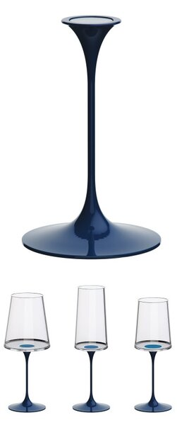Столче с магнитно закрепване Trebonn SplitGlass 2025102, Ø7.5x12 см, Модулна система, Алуминий, Син
