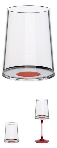 Комплект 2 бр кристални чаши за бяло вино Trebonn SplitGlass 2025121, 280 мл, Ø7.3x9 см, Модулна система, Червен