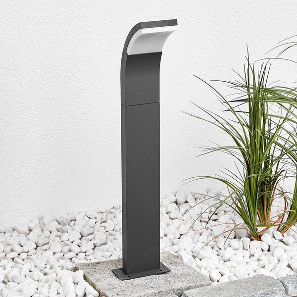 Lucande LED осветление за пътеки Timm, 60 cm, антрацит, метал, IP54, Черен, Алуминий, Модерен