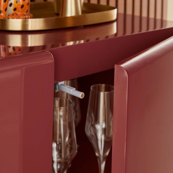 Скрин atmosphera Douglas Gloss, 2 врати, MDF, Бордо, 80 cm