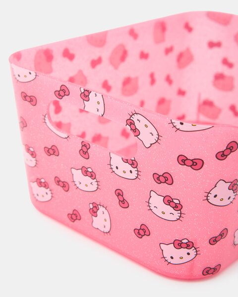 Sinsay - Пластмасов контейнер за съхранение Hello Kitty - розов