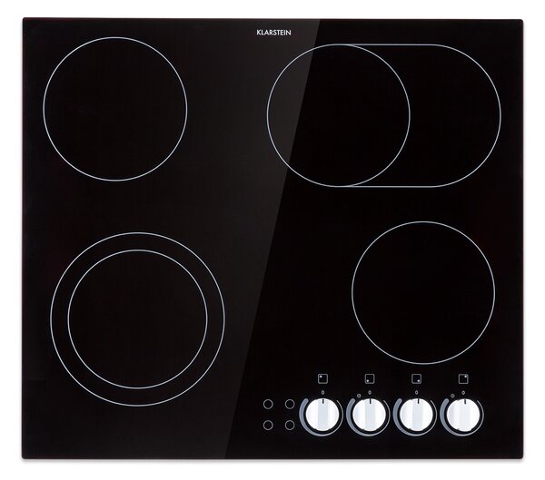 Klarstein EasyCook, керамичен котлон, 6100 W, въртящ се бутон, черен