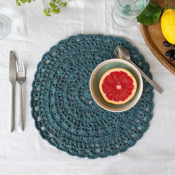 Подложка за хранене със смес от памук ø 35 cm Crochet – Rex London