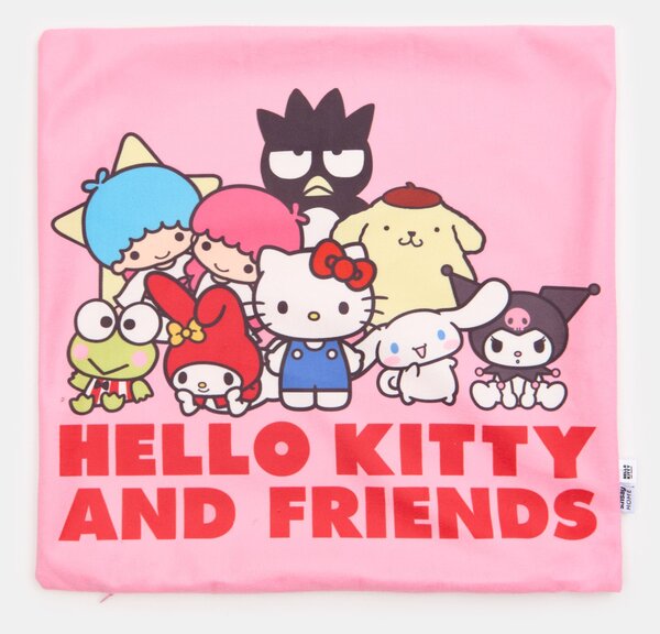 Sinsay - Калъфка за възглавница Hello Kitty and Friends - пастелнорозово