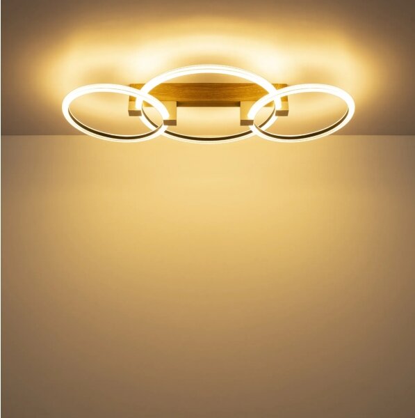 Globo 48050D2 - LED таванно осветително тяло FLETCHER LED/40W/230V 76,1x38 cm кафяво