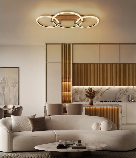 Globo 48050D2 - LED таванно осветително тяло FLETCHER LED/40W/230V 76,1x38 cm кафяво