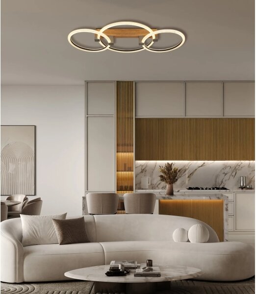 Globo 48050D2 - LED таванно осветително тяло FLETCHER LED/40W/230V 76,1x38 cm кафяво