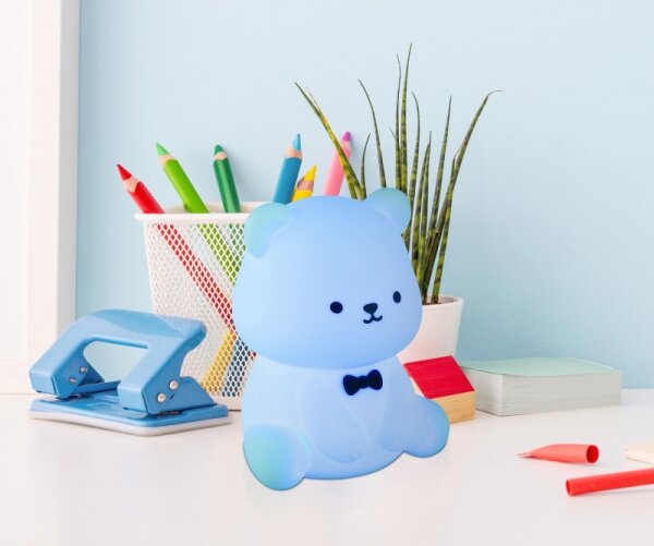 Globo 2870 - LED RGBW Регулируема акумулаторна детска нощна лампа TEDDY LED/1W/5V 1200 mAh мече