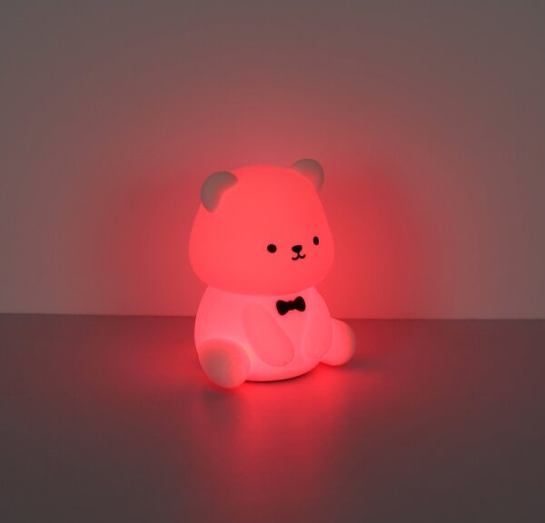 Globo 2870 - LED RGBW Регулируема акумулаторна детска нощна лампа TEDDY LED/1W/5V 1200 mAh мече