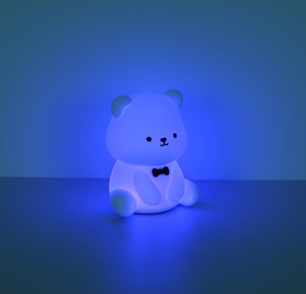 Globo 2870 - LED RGBW Регулируема акумулаторна детска нощна лампа TEDDY LED/1W/5V 1200 mAh мече