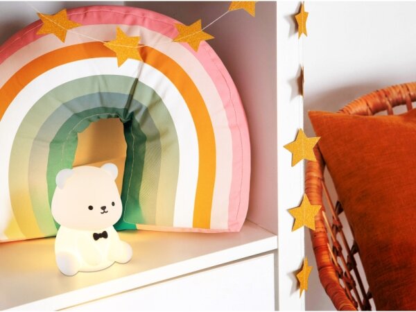Globo 2870 - LED RGBW Регулируема акумулаторна детска нощна лампа TEDDY LED/1W/5V 1200 mAh мече