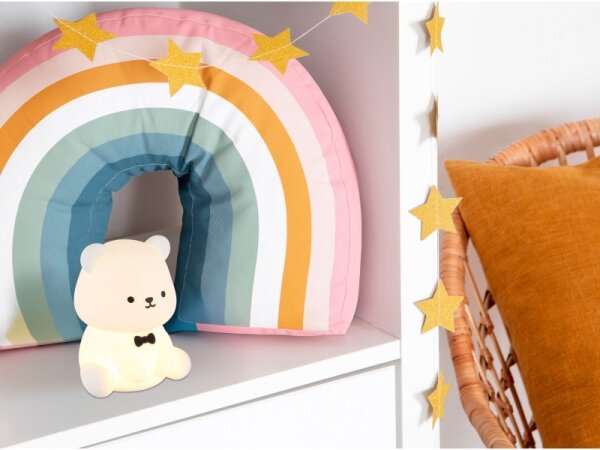 Globo 2870 - LED RGBW Регулируема акумулаторна детска нощна лампа TEDDY LED/1W/5V 1200 mAh мече