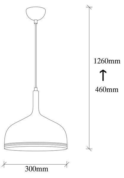 Висящ полилей Sheen 521SHN3137, Метално тяло, 30х30см, IP20, E27, Черен