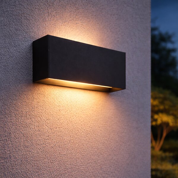 Модерен стенен аплик антрацит с LED IP54 - Spector