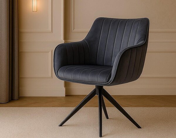 Трапезен стол Colin Velvet - 63 х 53 х 85 cm, различни цветове