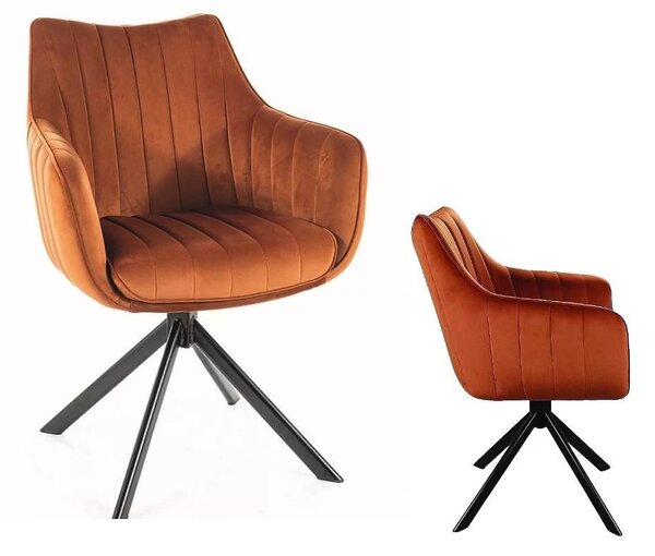 Трапезен стол Colin Velvet - 63 х 53 х 85 cm, различни цветове