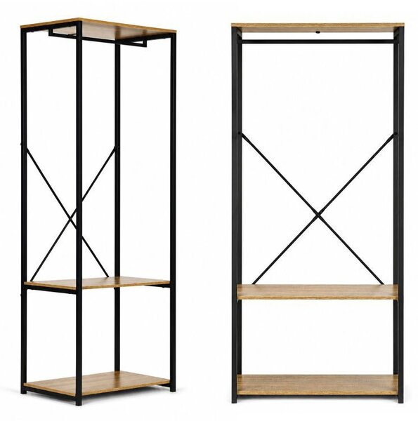 Самостоятелно стояща закачалка с рафтове за обувки, 167 x 40 x 60 см