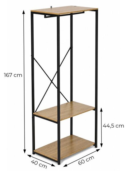 Самостоятелно стояща закачалка с рафтове за обувки, 167 x 40 x 60 см