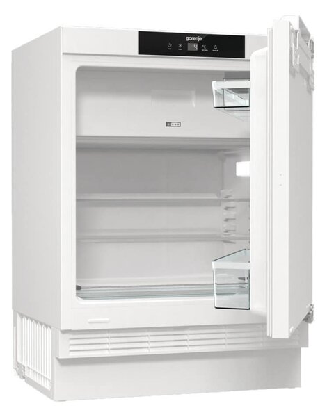 Хладилник с камера Gorenje RBIU609EA1, клас E, 121 л. общ обем, за вграждане, 148 kWh/годишно, CrispZone чекмедже, FastFreeze, бял