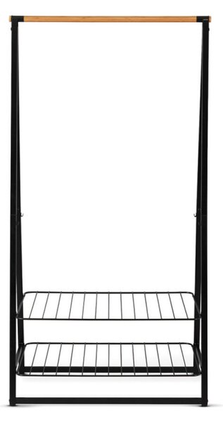 Многофункционална закачалка за дрехи Brabantia Linn 1008930, 2 рафта, Стомана, Черен