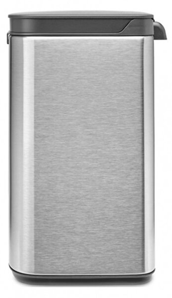 Кош за боклук Brabantia Bo Small 1006625, 4 л, Плавно и безшумно отваряне, Противоплъзгаща основа, Устойчив на пръстови отпечатъци, Инокс/Мат