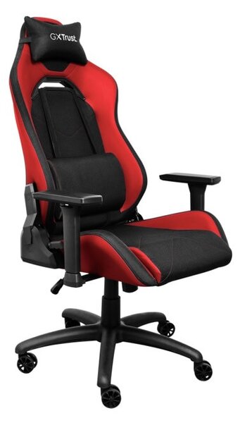 Геймърски стол Trust GXT 714R Ruya, до 150kg, PU кожа, Class 4 газов амортисьор, регулируеми подлакътници, червен