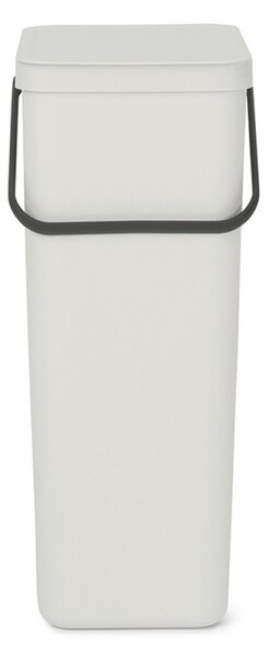 Кош за разделно събиране на боклук Brabantia Sort&Go 1005554, 40 л, Дръжка, Възможност за стенен монтаж, Светлосив