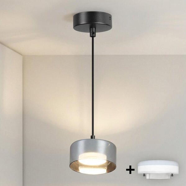 Brilagi - LED RGB димируем полилей AURA LUX 1xGX53/14W/230V Wi-Fi Tuya черен/опушен