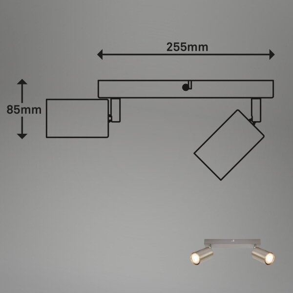 Briloner 2172-022 - Точково осветително тяло SPOT 2xGU10/9W/230V матов хром