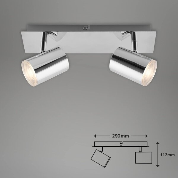 Briloner 2731-028 - Точково осветително тяло за баня BANYO 2xGU10/5W/230V лъскав хром