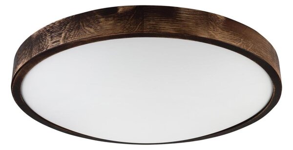 Плафон OAK SMOKY SLIM 3xE27/15W/230V Ø 47 см дъб/тъмно кафяв