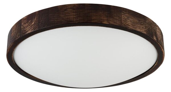 Таванно осветително тяло OAK SMOKY SLIM 2xE27/15W/230V Ø 37 см дъб/тъмно кафяв