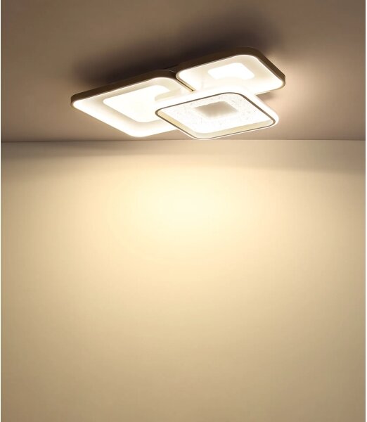 Globo 48097-62 - LED димируемо таванно осветително тяло MOSAIKO LED/55W/230V 65x45,5 cm+дистанционно управление