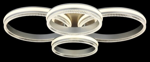 Globo 67377-90 - Димируем LED плафон FRANCINE LED/90W/230V сребрист+ДУ